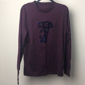 Burgundy Versace Long Sleeve Shirt